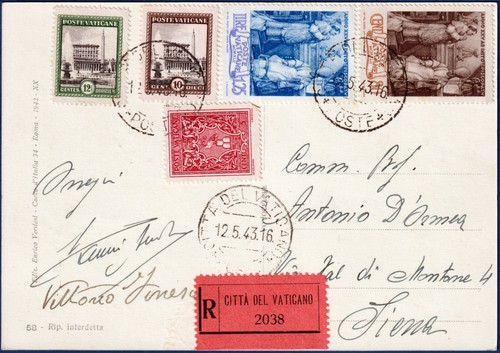 Vaticano 1943 cartolina - 1943,